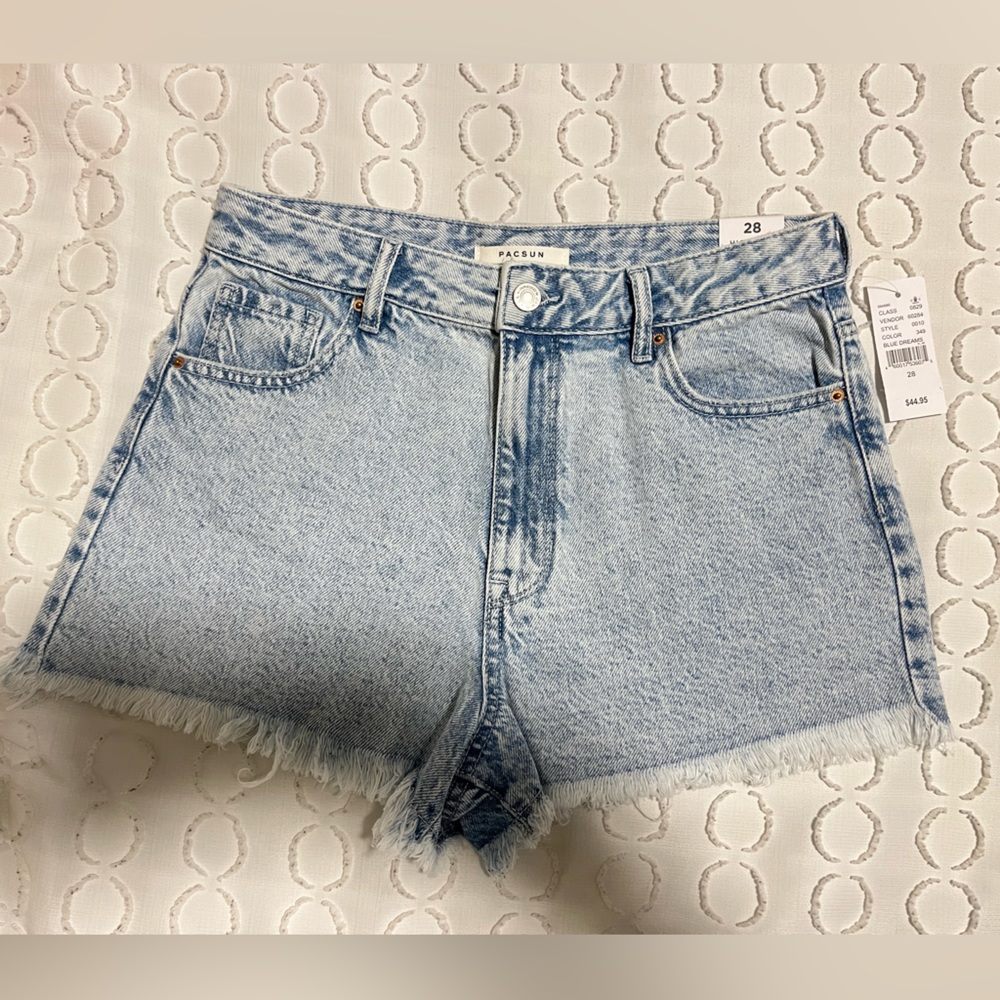 pacsun high rise festival jean shorts